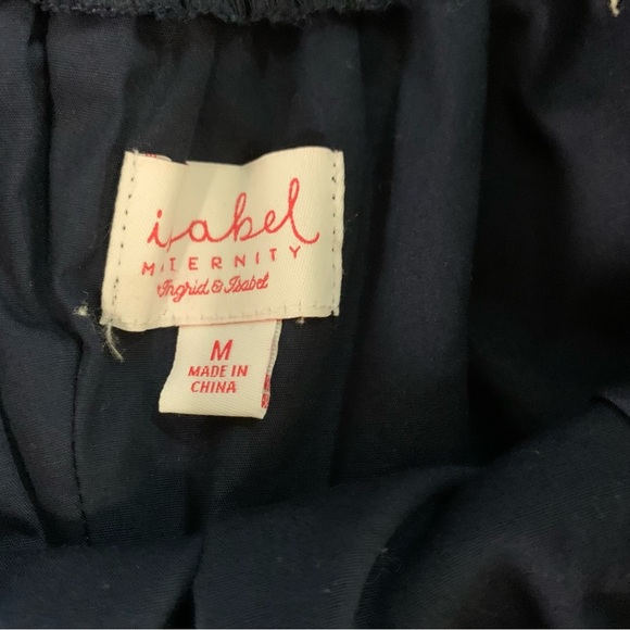 Isabel Maternity By Ingrid & Isabel Off Shoulder Embroidered Dress Blue Size m - Picture 5 of 8